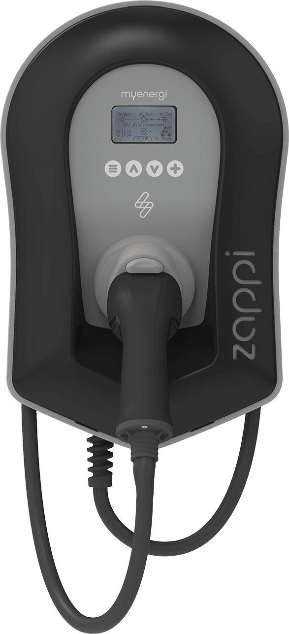 Myenergi zappi charger black front view
