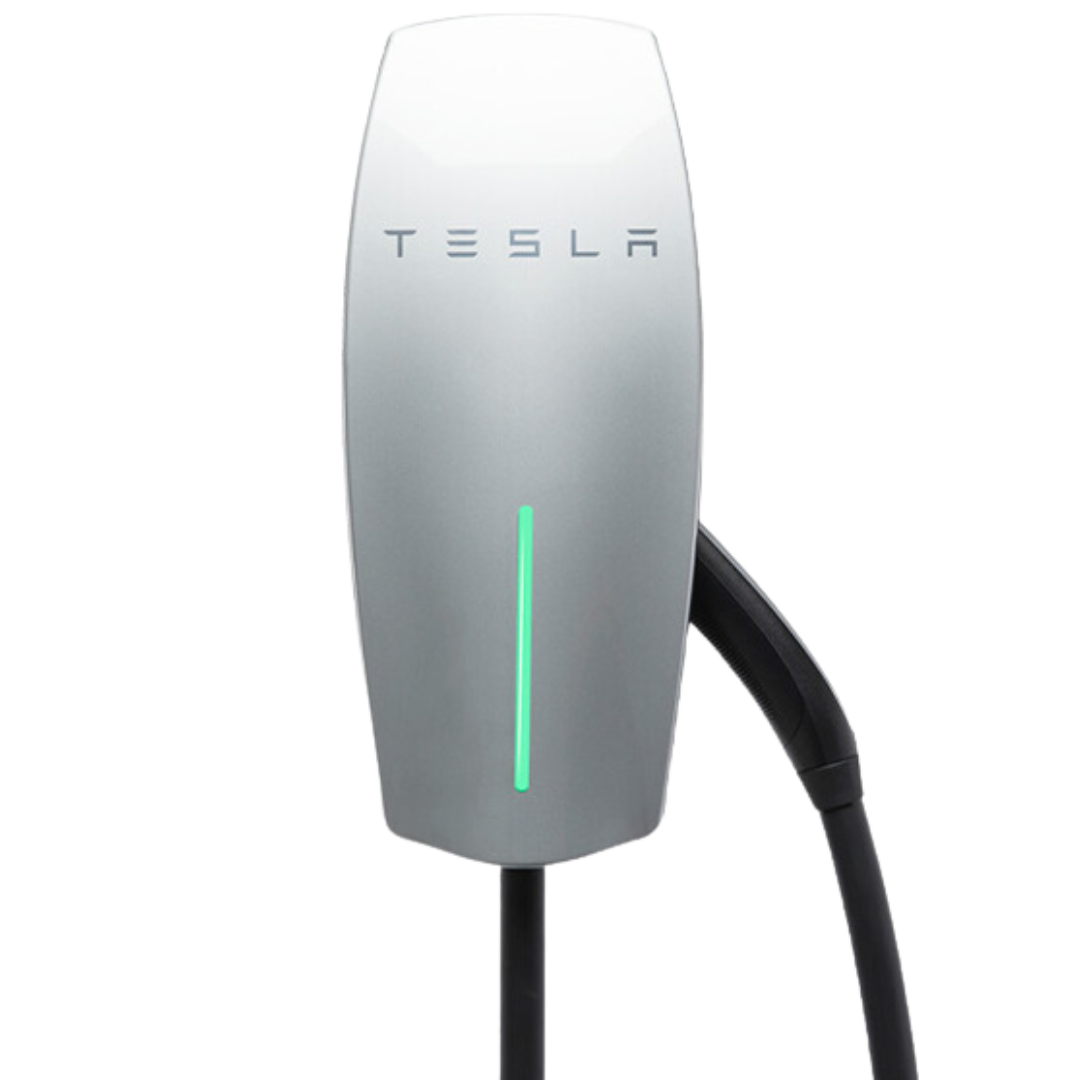 tesla ev charger front view